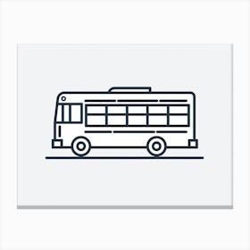 Bus Line Icon 1 Canvas Print