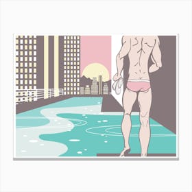 Rooftop Pool Canvas Print