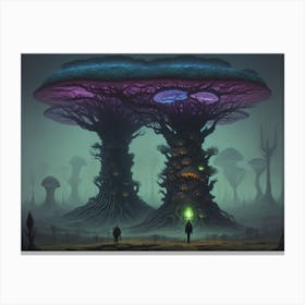 Alien Mushroom World 3 Canvas Print