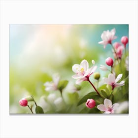 Spring Blossoms Background Canvas Print