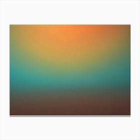 Abstract Blurred Gradient Background With Yellow, Orange, And Turquoise 1 Canvas Print