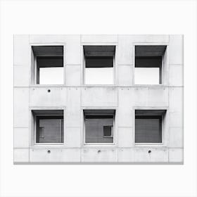 Windows Of A Building Canvas Print