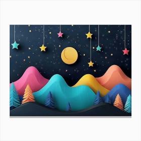 Night Sky With Stars Canvas Print