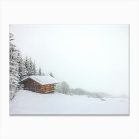 Cabins In The Snow Canvas Print