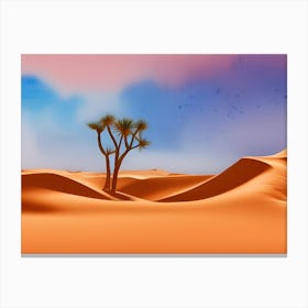 Joshua Tree In The Desert Canvas Print