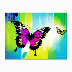 Butterfly Splatters Canvas Print