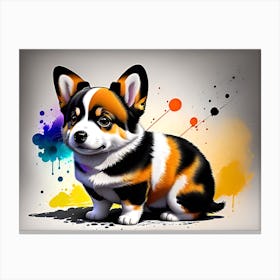 Corgi Painting 13 Canvas Print