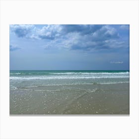 Beach On A Cloudy Day Canvas Print