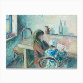 The Children (1880), Camille Pissarro Canvas Print