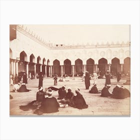 In The Courtyard Of The Al Azhar Mosque, Cairo Egypt Canvas Print