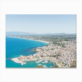 View At A Italian City On Sicily In Italy Canvas Print