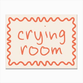 Crying Room | Coral and Cream Canvas Print