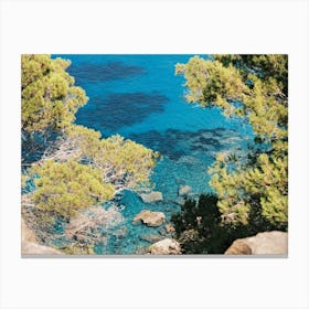 Blue Coast // Ibiza Nature & Travel Photography Canvas Print