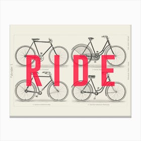 Ride On Bike Canvas Print