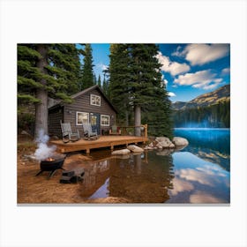 Cabin In The Woods 3 Canvas Print