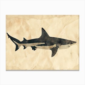 Port Jackson Shark Silhouette 7 Canvas Print