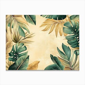 Tropical Leaves Background 3 Canvas Print