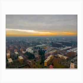 Tramonto a San Donato Milanese, Milano, Italy Print Art Canvas Print