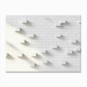 Abstract White Background With Brick Shadow Texture 1 Canvas Print