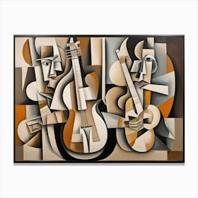 Cubism Musical Instruments Canvas Print