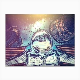 tripping in space. Canvas Print