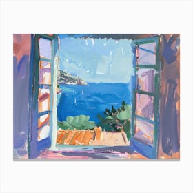 Mallorca From The Window View Painting 4 Canvas Print