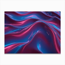 Abstract Image Of A Fluid, Rippling Surface With A Metallic, Iridescent Appearance Canvas Print