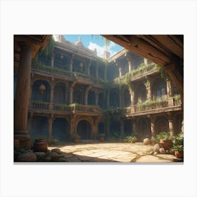 Courtyard Of The Palace Canvas Print
