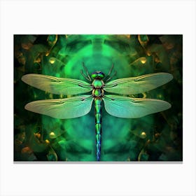 Dragonfly Common Green Darner Anax Juni Illustration 3 Canvas Print