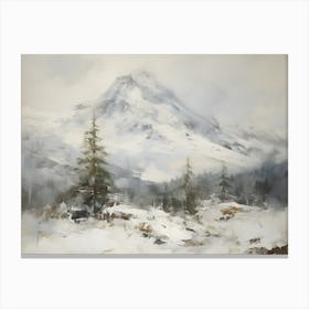 Snowy Mountain Canvas Print