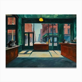 Contemporary Artwork Inspired By Edward Hopper 3 Canvas Print