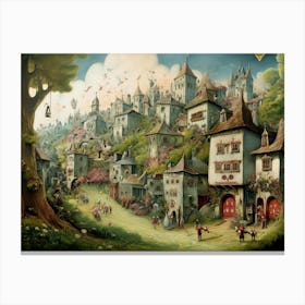 Fantasy Village 4 Canvas Print