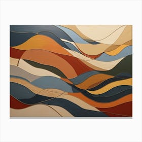 Abstract Wave Painting 6 Canvas Print