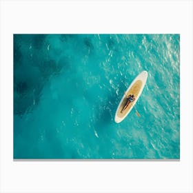 Aerial View Of A Paddle Board Canvas Print