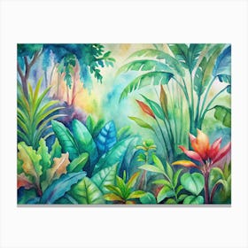 3 Colorful Rainforest Understory Plants (1) Canvas Print