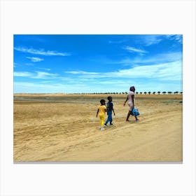 After School Walk In Walvis Bay, Namibia (Africa Series) Canvas Print