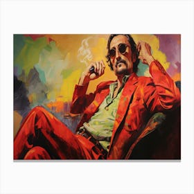 The Man With The Cigar 8 Canvas Print