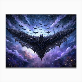 Bat Swarm In The Sky Canvas Print