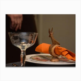 Thanksgiving Napkin Holder Canvas Print