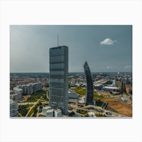 Citylife Milan Aerial view Canvas Print