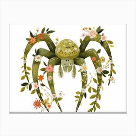 Little Floral Spider 1 Canvas Print