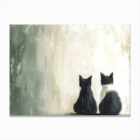 Minimalist Cats 4 Canvas Print