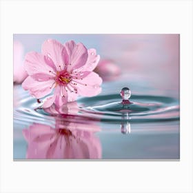 Cherry Blossoms In Water 2 Canvas Print