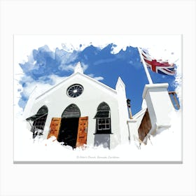 St Peter S Church, Bermuda, Caribbean Canvas Print