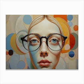 Techgirl Girlglasses Canvas Print