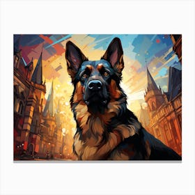 German Shepherd Painting 1 Canvas Print