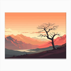 Landscape With A Tree Canvas Print