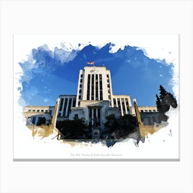 City Hall, Fairview & South Granville, Vancouver Canvas Print