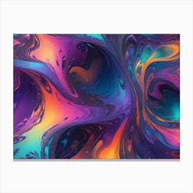 Abstract Swirling Pattern With Vibrant, Contrasting Colors Canvas Print