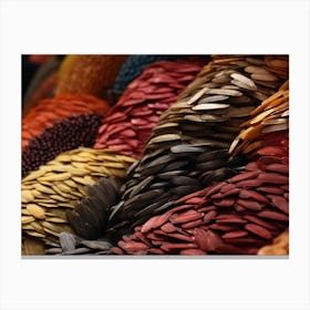 Colorful Seeds In A Market Canvas Print